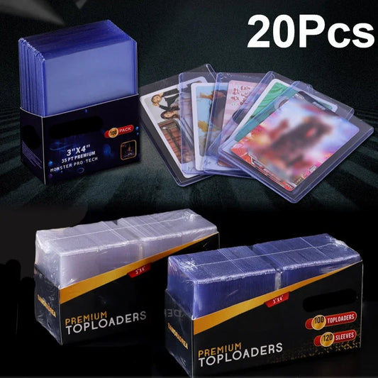 35PT Top Loader 3X4" Game Cards Sleeves Card Outer Protector Gaming Trading Card Folder Sleeves for Sports Cards Kids Toys Gift